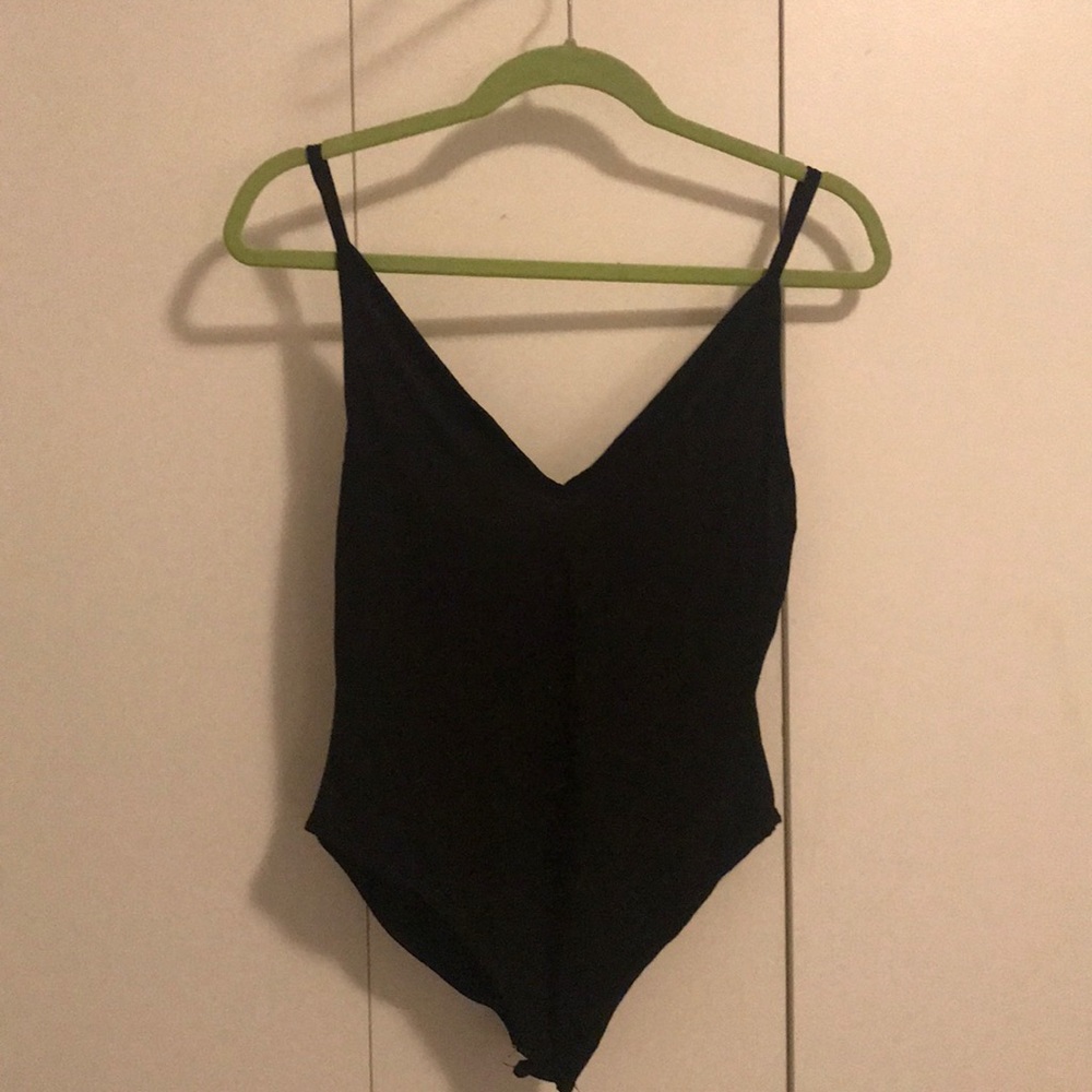 Black backless bodysuit